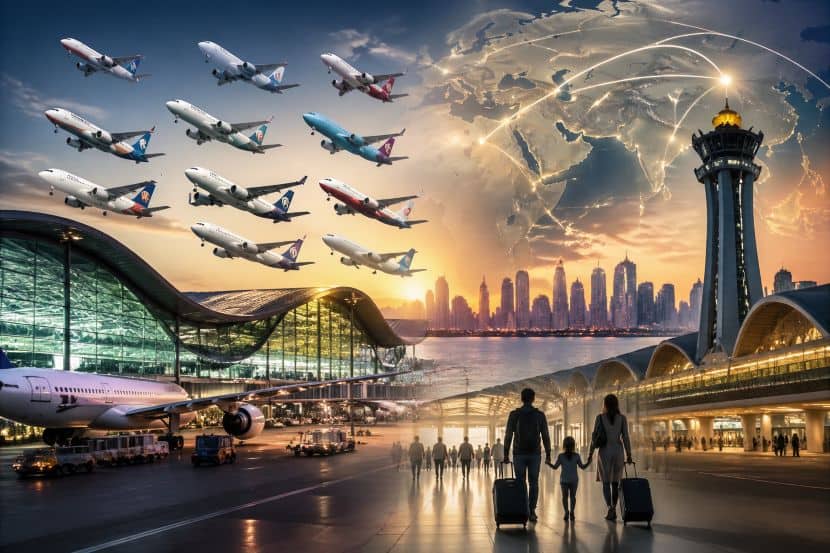 Travel and tour world - travel and tour world Airplanes taking off at hamad international airport.