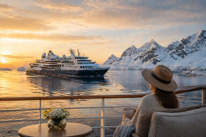 Serene voyage at sunset - travel and tour world
