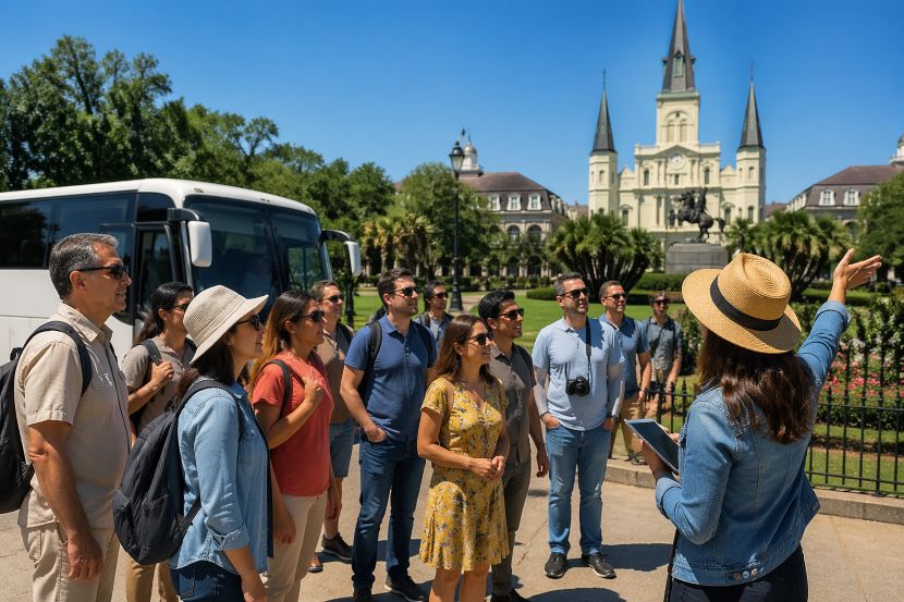 Tour group visiting historic site in new orleans - travel and tour world The essential guide to coordinating group tours: make your next journey a success