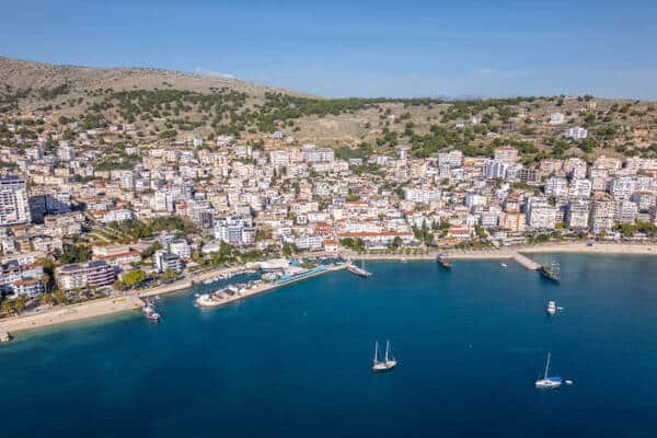 Durrës coastal city in albania - travel and tour world Aerial view of durrës, albania's affordable coastal destination with beaches and.