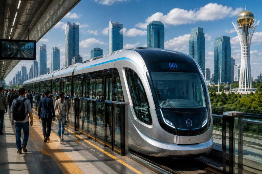 Kazakhstan launches astana urban light rail central asia&rsquo;s first fully automated driverless line, enhancing urban mobility and tourist travel across eighteen stations in two thousand twenty six