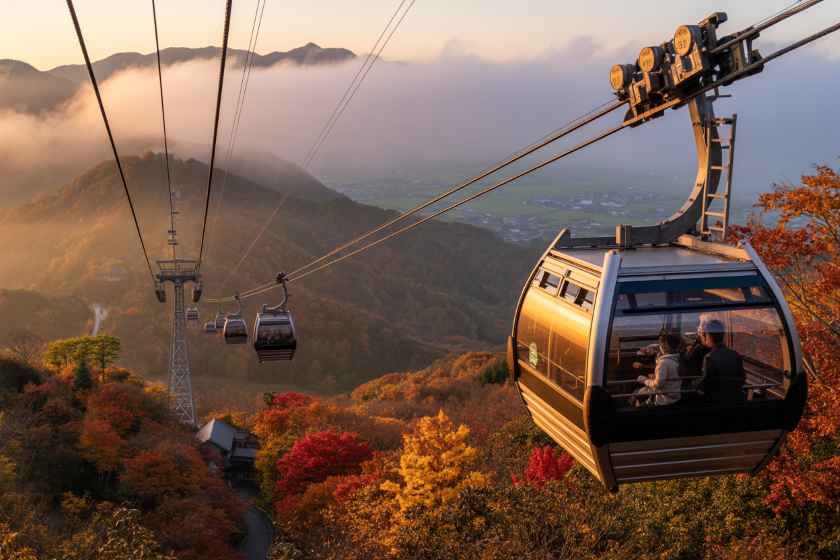 Gondola cable car in hakone offering scenic views and enhanced tourist experienc.