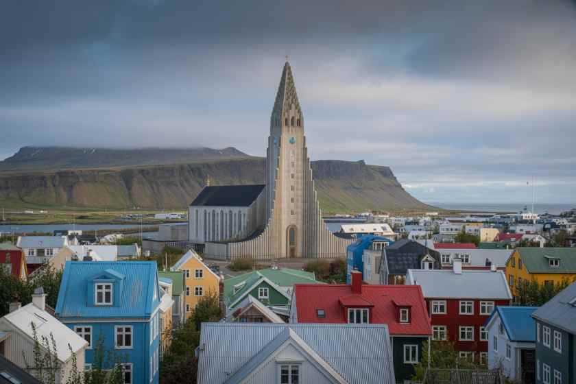 Travel and tour world - icelandic cityscape with hallgrímskirkja - travel and tour world Iceland