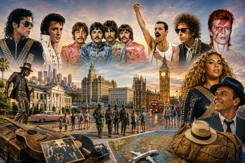 Music tourism - travel and tour world Michael jackson joins elvis presley, the beatles, freddie mercury, bob dylan, david bowie, beyoncé and frank sinatra