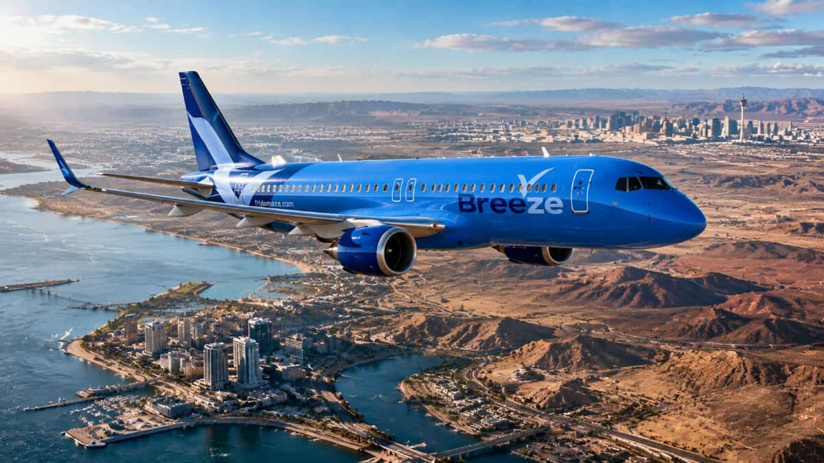 Breeze airways launches tampa las vegas nonstop flight service