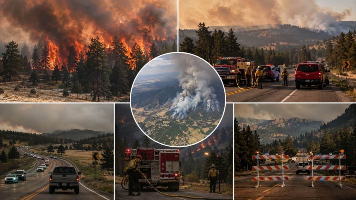Wildfire emergency escalates in wyoming as ponderosa fire triggers level 2 evacuations