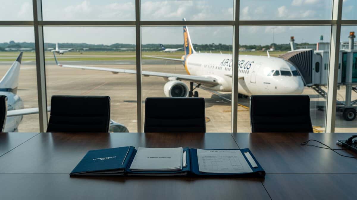 Srilankan airlines airbus aircraft at colombo airport amid aviation corruption investigation