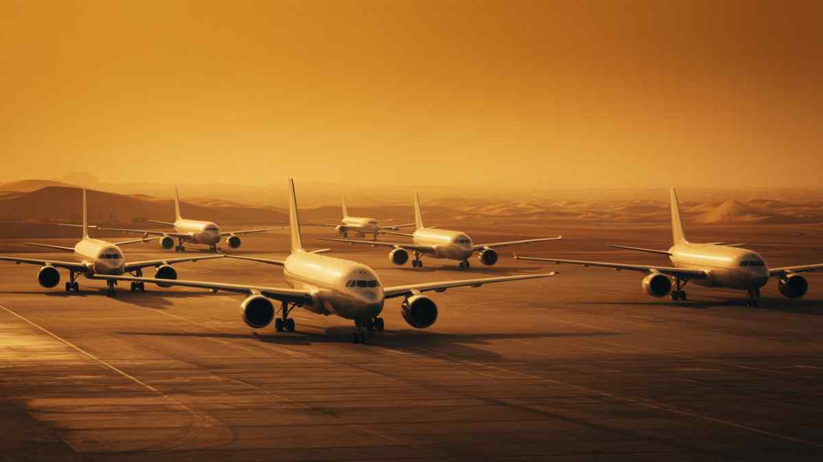 Aircrafts stranded in the middle east