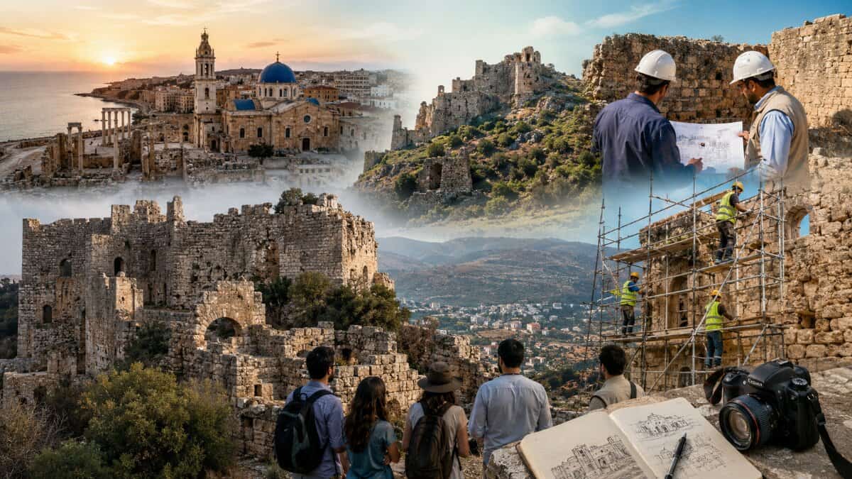 Mount amel castles in southern lebanon under unesco heritage protection.