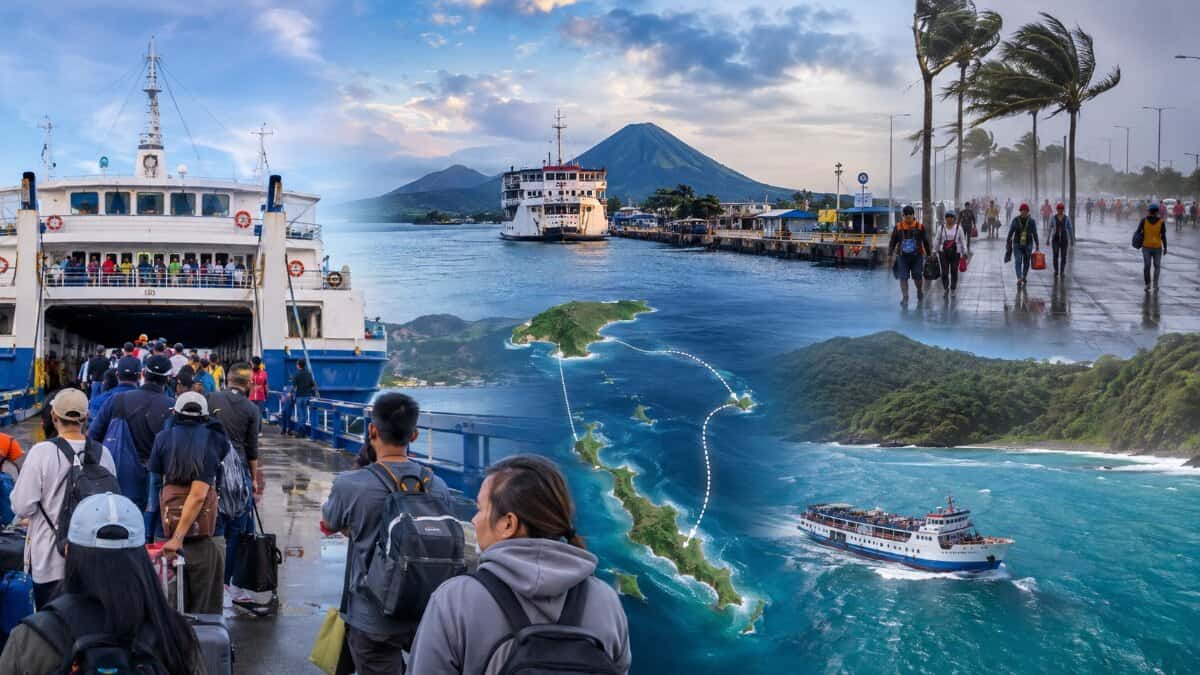 Philippines restores tabaco–catanduanes ferry services after tropical depression luis - travel and tour world Passengers queue beside ferries at a philippine port as tabaco–catanduanes sea routes resume after tropical depression luis.