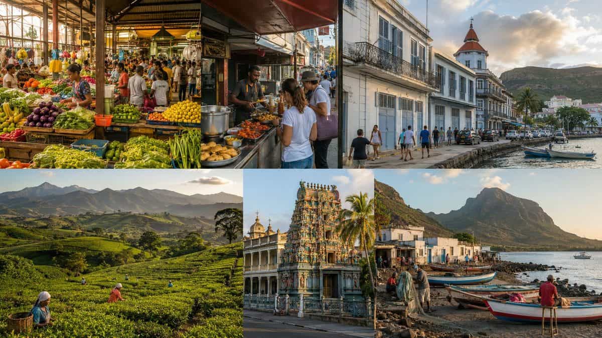 Mauritius local experiences featuring markets, mahébourg, tea plantations and quieter coastal life