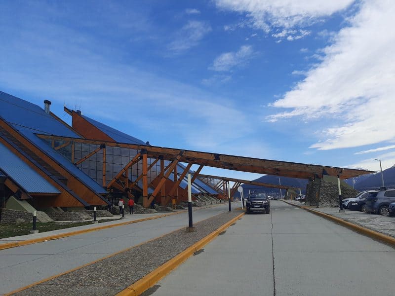 Ushuaia airport in tierra del fuego with argentina airport security police personnel during new unit inauguration