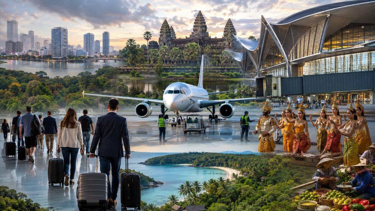 Cambodia airline push - travel and tour world Cambodia tourism board airline co-marketing grant and techo international airport tourism expansion