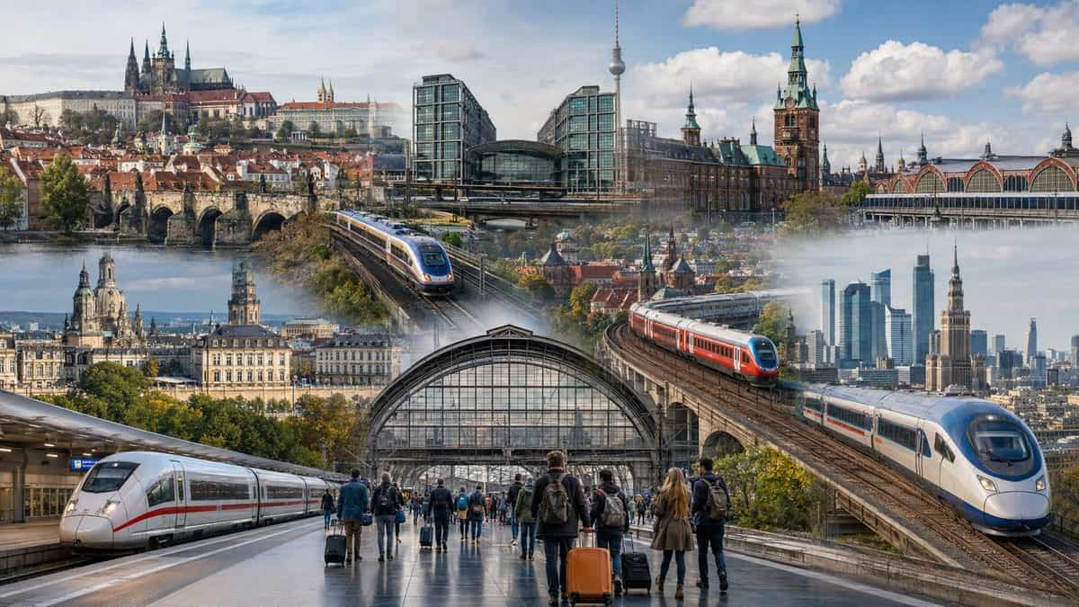 European rail connections linking prague berlin copenhagen kraków warsaw and dresden