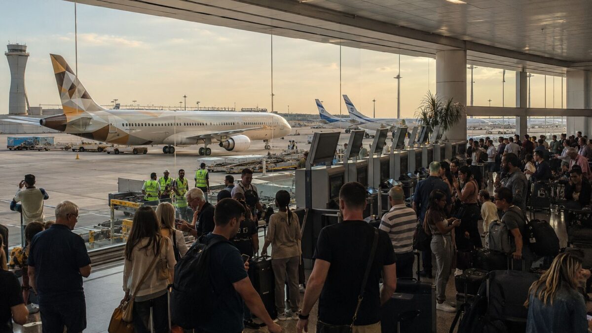 Etihad airways - travel and tour world Etihad aircraft at ben gurion airport during flight disruption