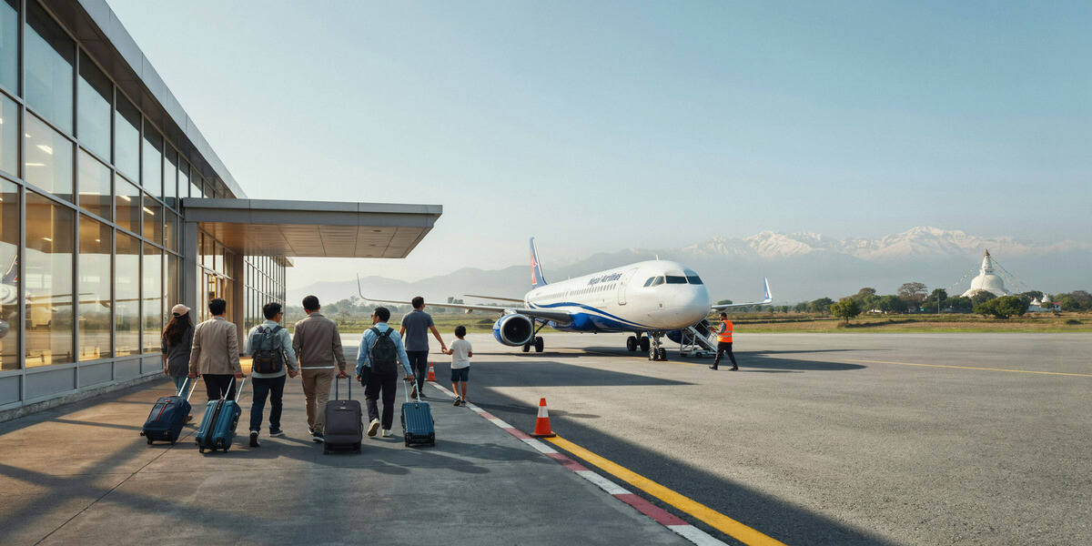 Bhairahawa airport nepal airlines connecting lumbini tourism worldwide