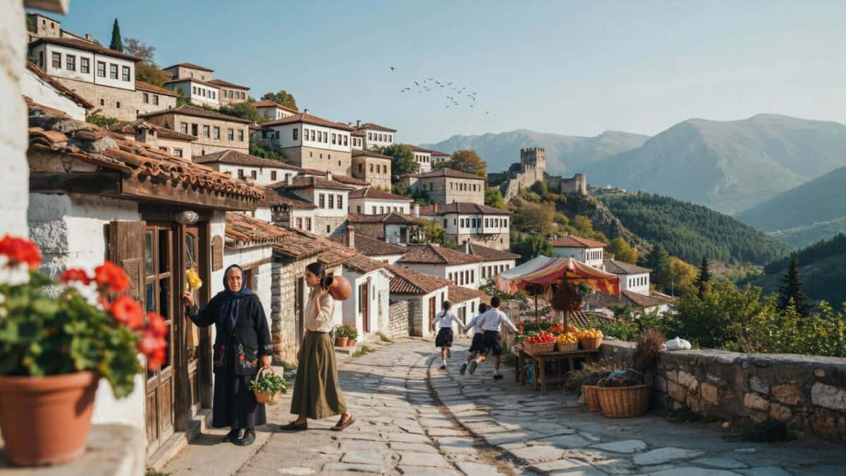 Albania and balkan historic cities showcasing cultural tourism, heritage architecture and authentic local experiences