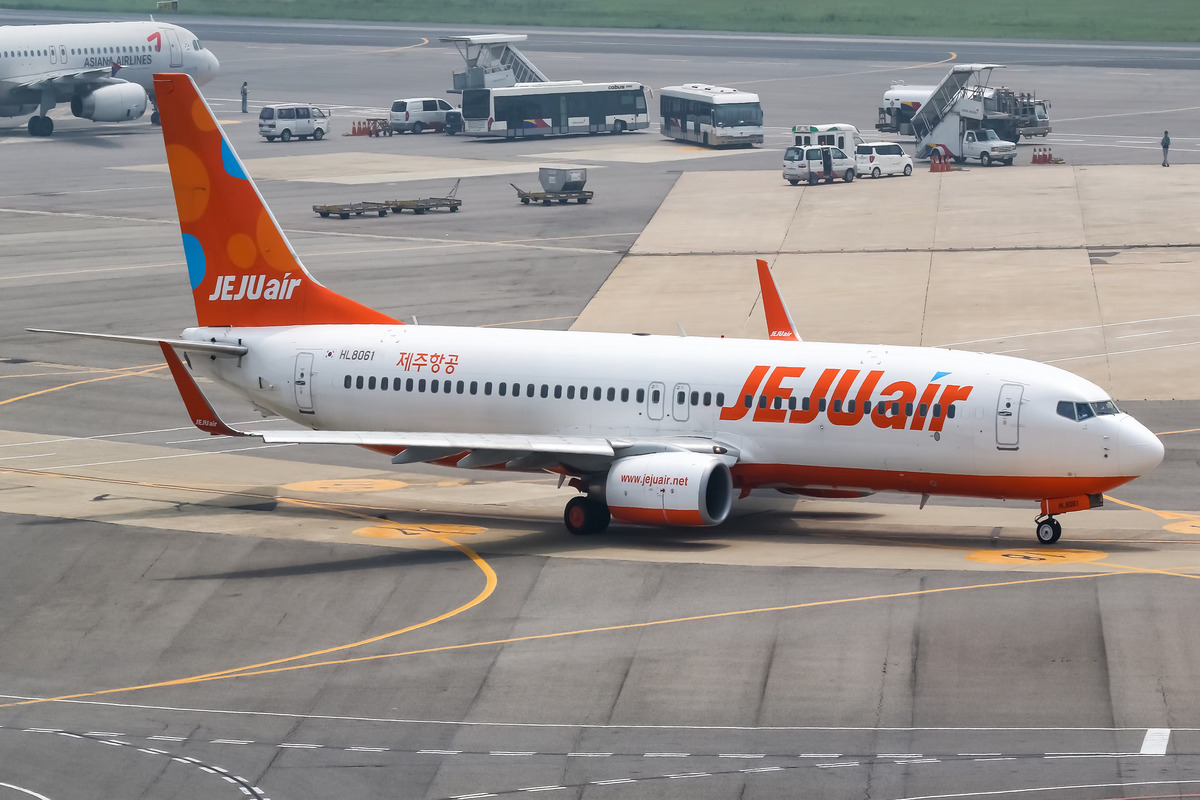 Jeju air aircraft at hiroshima airport preparing for expanded seoul incheon flights in october 2026
