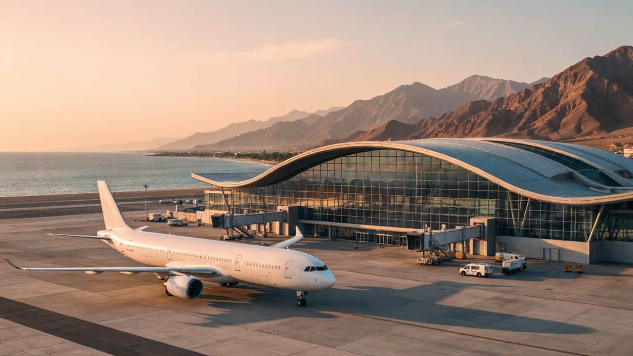 A modern futuristic airport terminal in sharm el sheikh, egypt