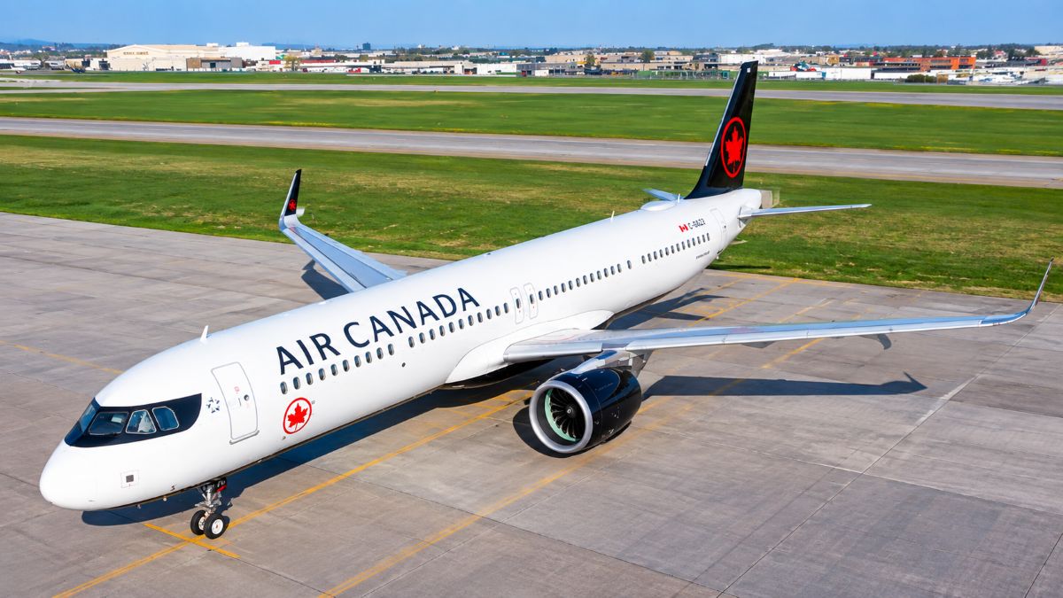 Air canada long-haul aircraft representing a newark to vancouver to hong kong international journey for travellers planning february 2027.