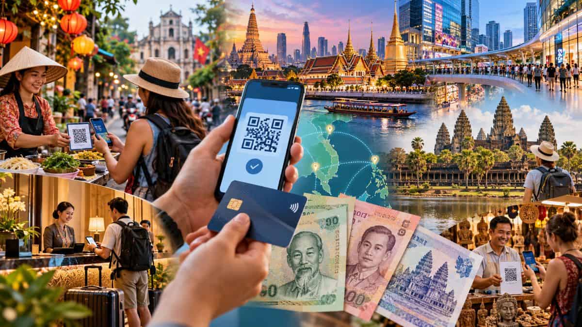 Vietnam thailand cambodia travel payments with qr codes, cards and cash