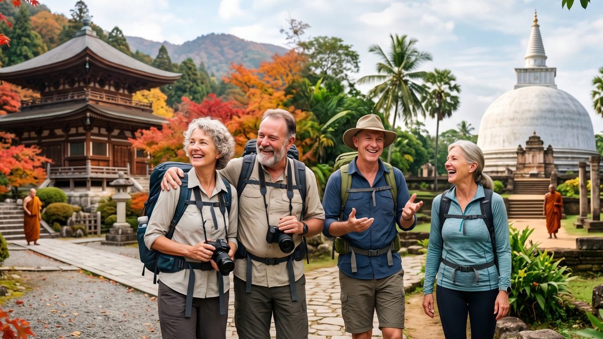 Australia-travellers-japan-sri-lanka-asia-small-group-tour-sale-2026 - travel and tour world Australian travellers exploring japan and sri lanka through asia small group tours and travel deals.