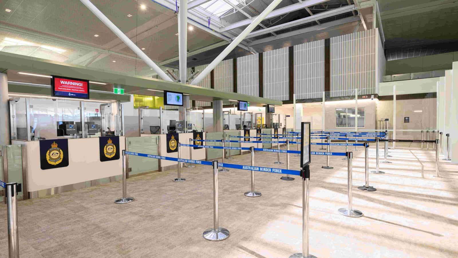 New passport control at brisbane airport international terminal