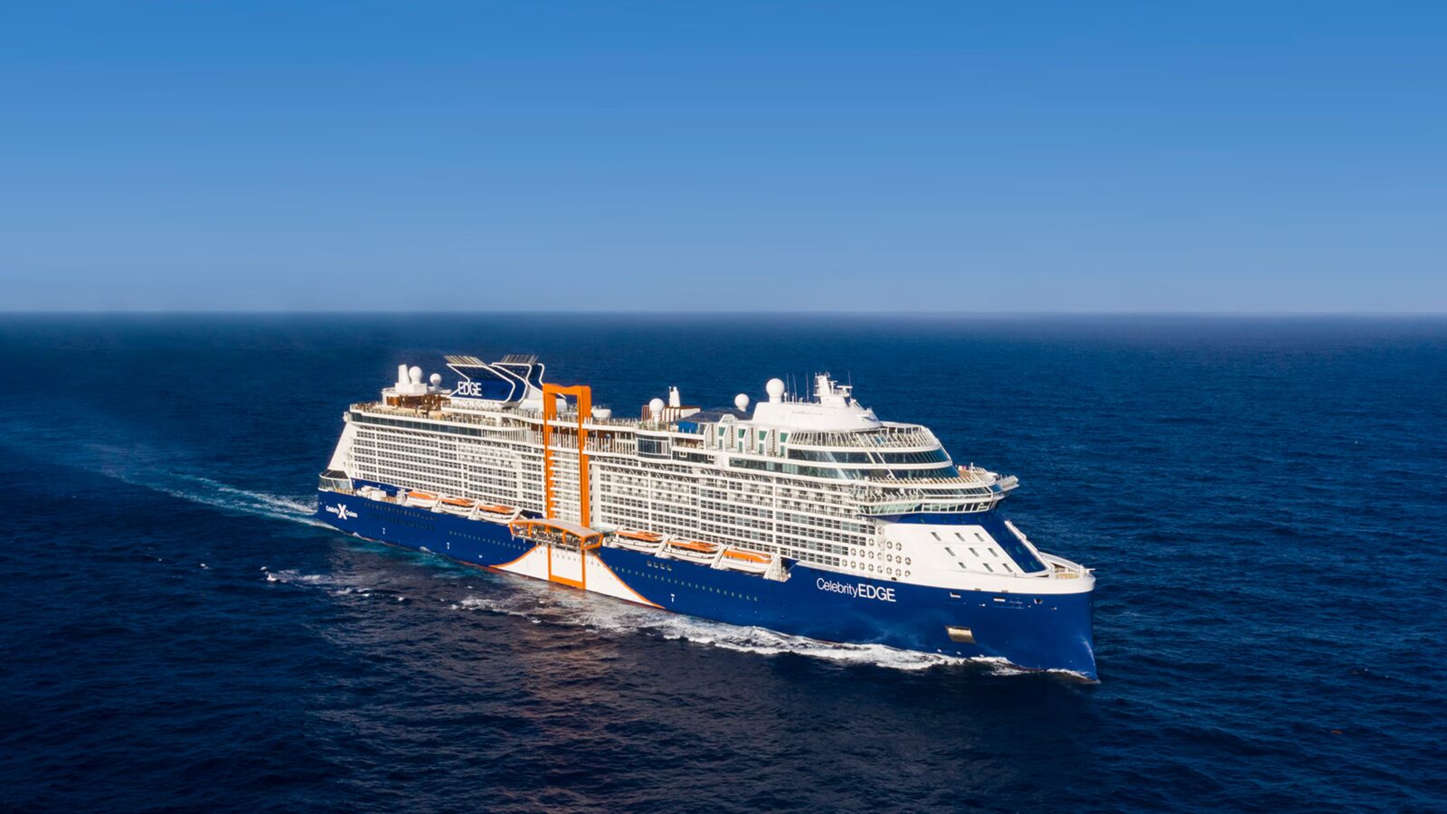 Celebrity edge cruise ship sailing toward australia during pacific repositioning voyage