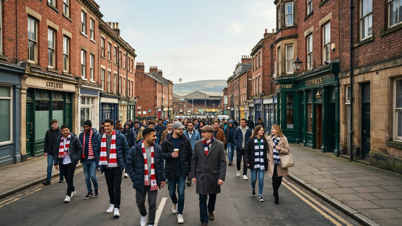 International fans visiting an english football stadium during efl championship 2026.