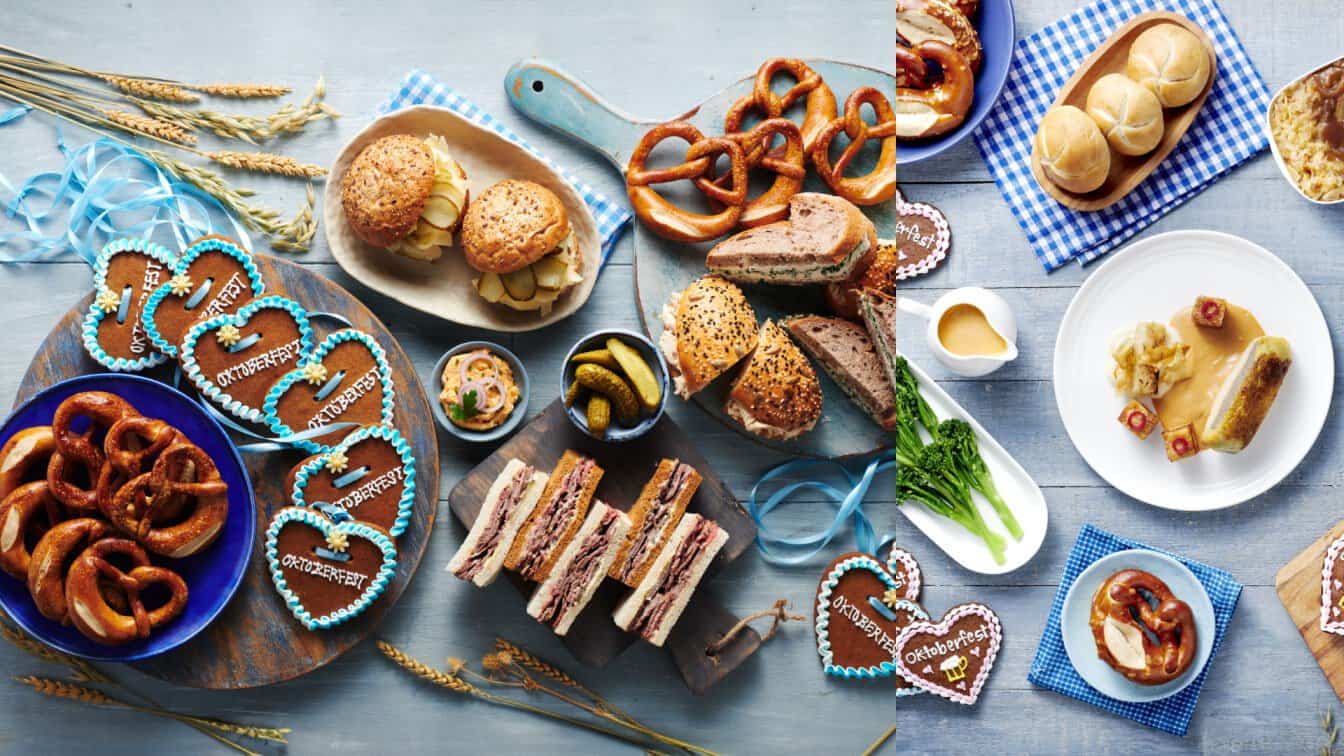 Emirates oktoberfest celebrations featuring bavarian food specialties on flights and german airport lounges