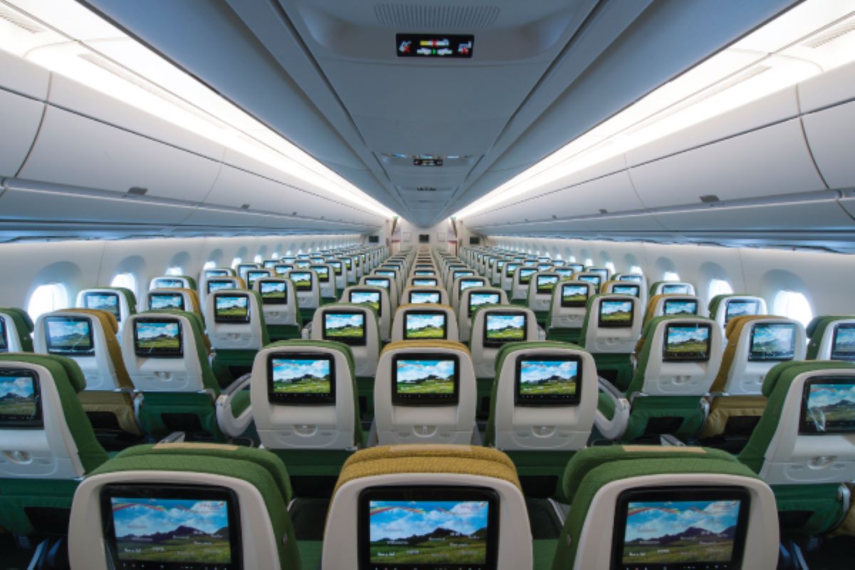 Ethiopian airlines aircraft at airport during tigray flight suspension update