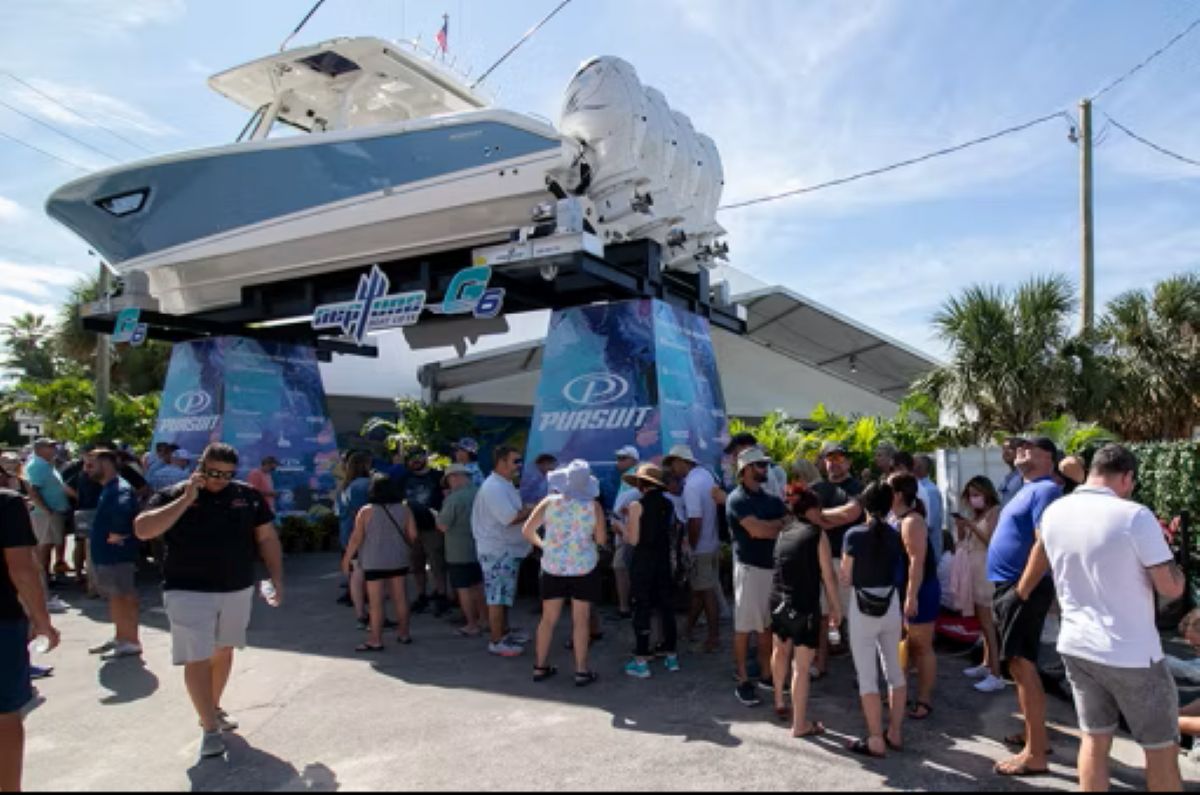 Fort lauderdale international boat show luxury yachts waterfront display