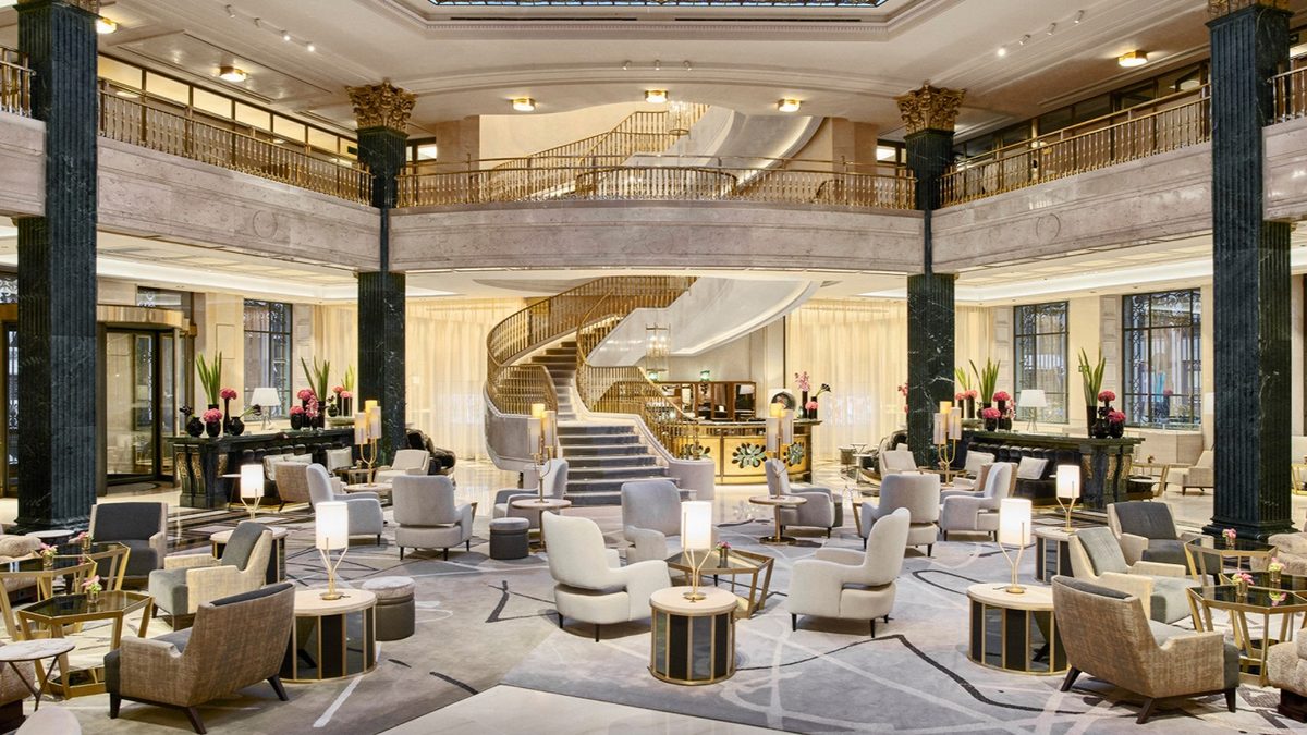 Four seasons hotel madrid el patio luxury lobby interior