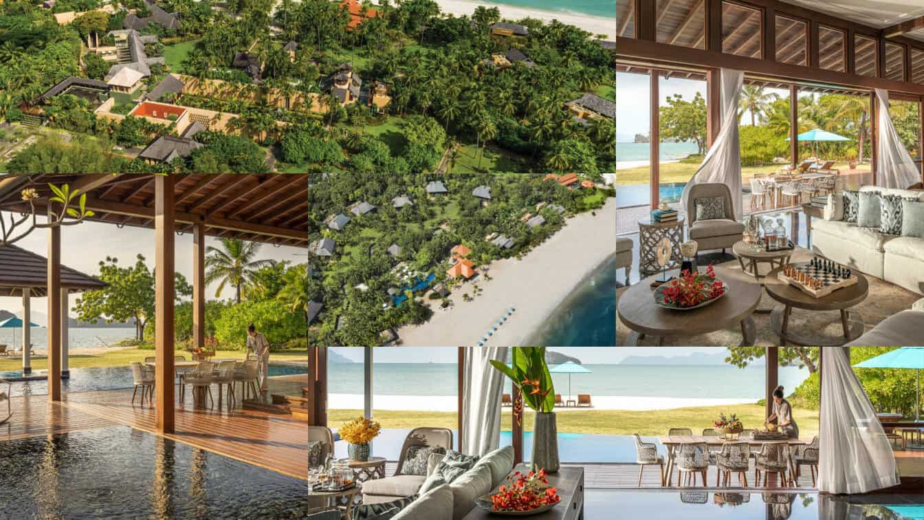 Four seasons resort langkawi luxury beachfront villa with tropical gardens and sea views