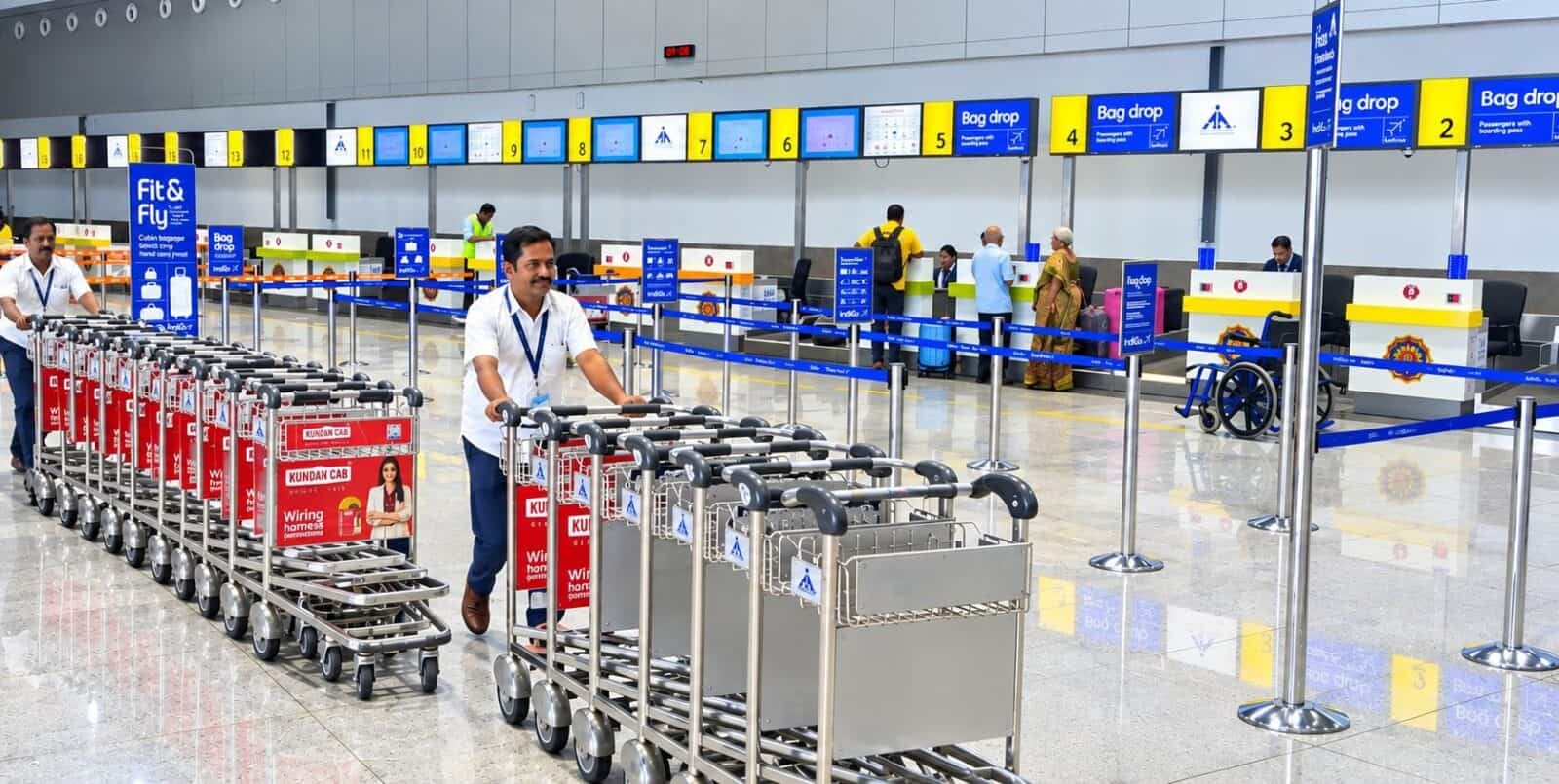 Trichy international airport integrated terminal with new digital signage and upgraded passenger facilities