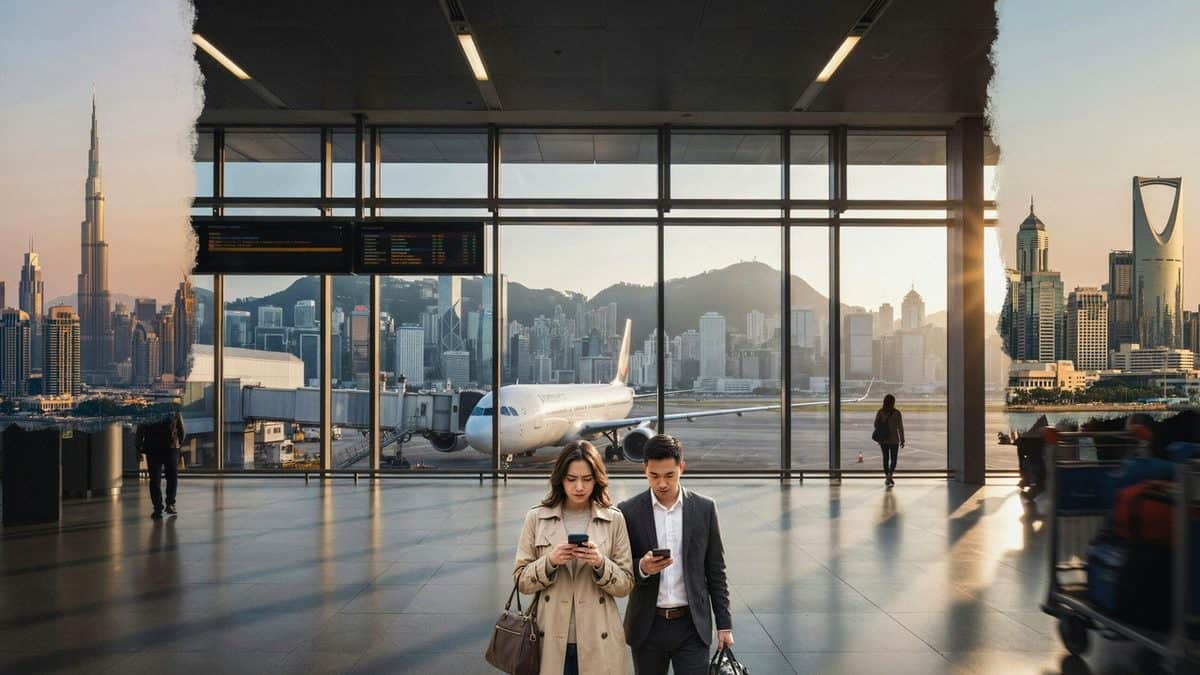 Hong kong international airport during cathay middle east flight suspensions
