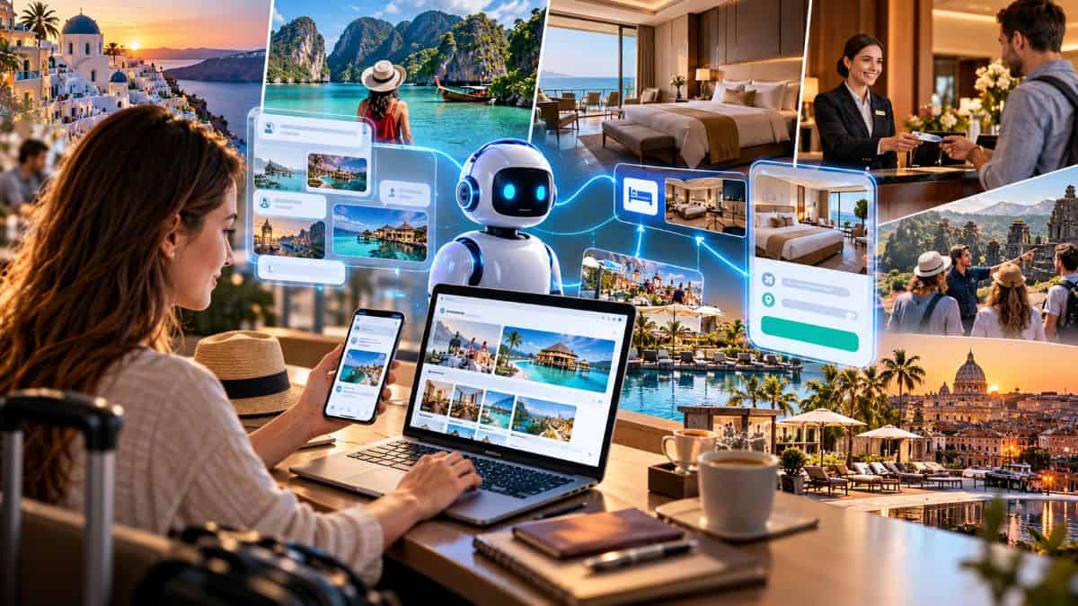 Ai-powered travel planning directing us travellers to hotels and tour operators