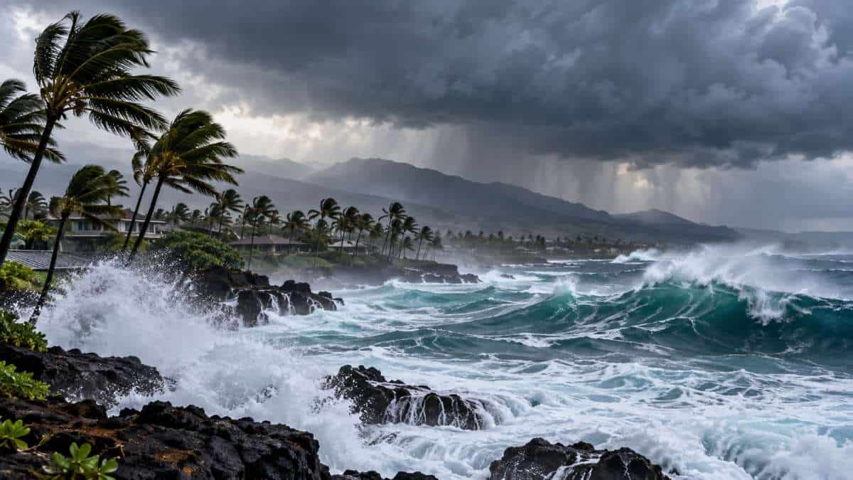 Hurricane nolo brings extreme surf to hawaii coast