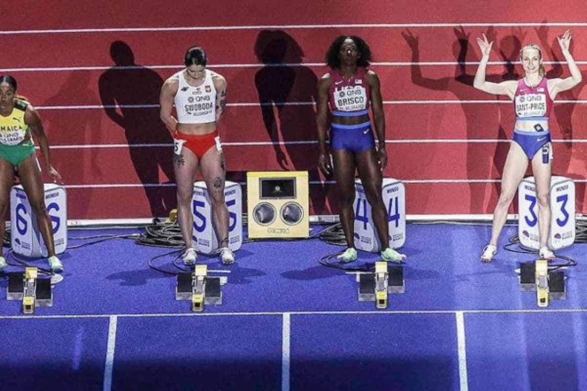 Athletes and sports officials gathering during a celebratory meeting in nairobi, kenya, in anticipation of the 2029 world athletics championships.