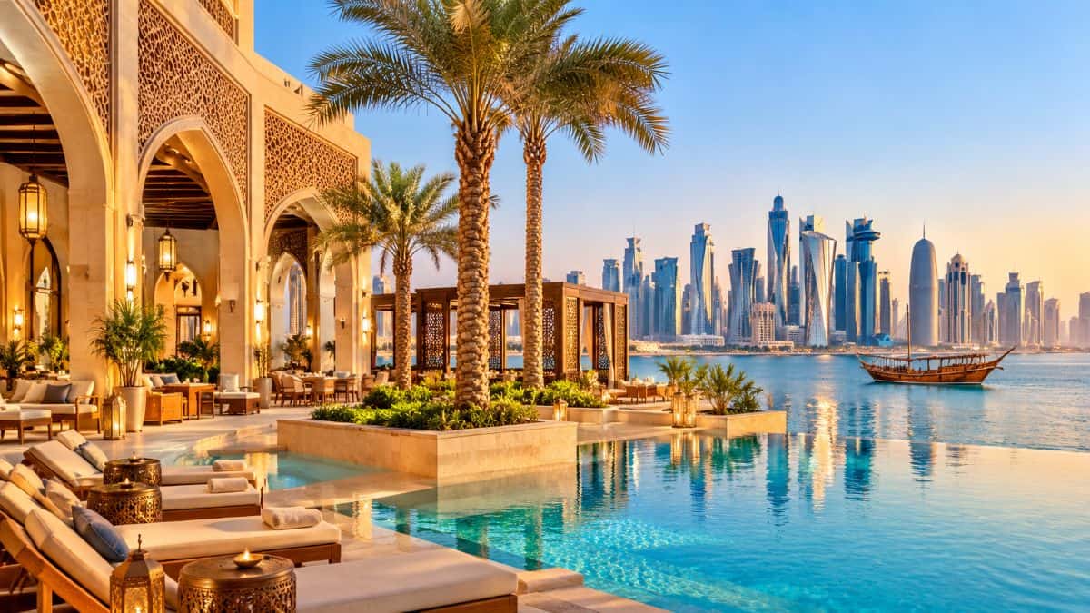 Luxury hotels in doha showcasing modern architecture, arabian-inspired design and premium hospitality experiences