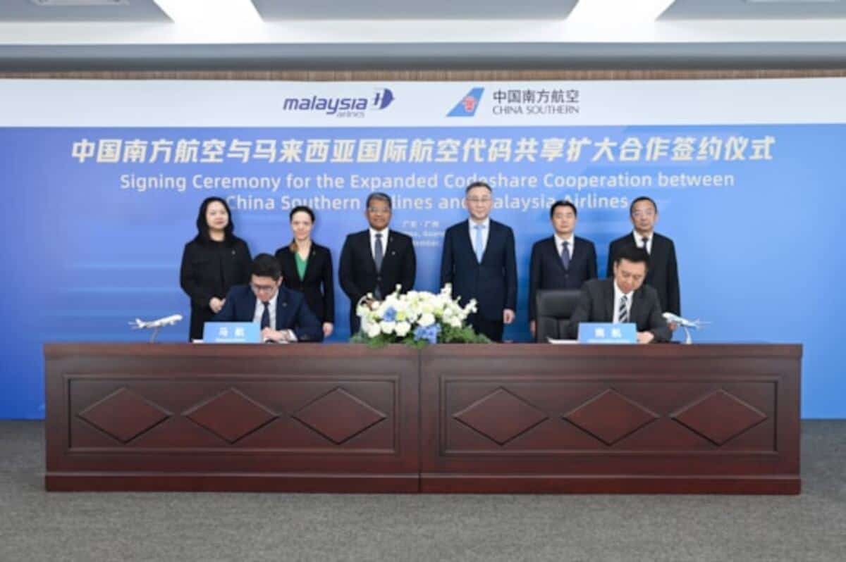 Malaysia airlines and china southern airlines