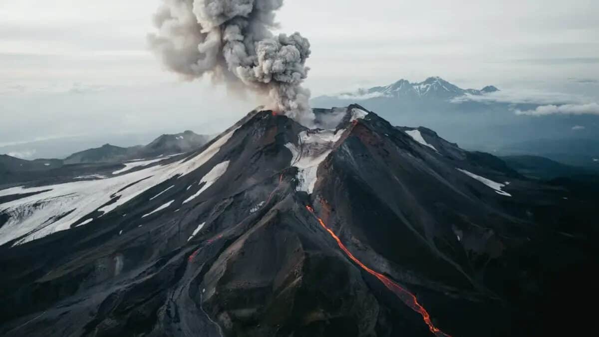 Mount tokachidake volcano in hokkaido under level 3 alert