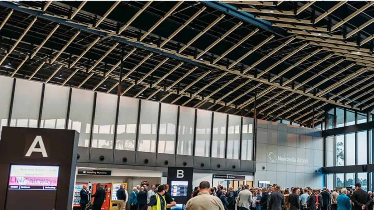 Newcastle airport international terminal interior