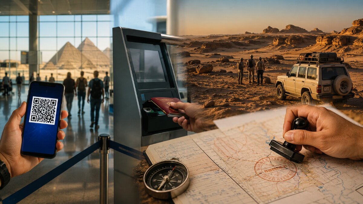 Egypt qr visa and gilf kebir desert expedition permits.