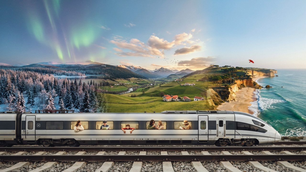 Europe rail travel journey connecting lapland finland and algarve portugal through scenic landscapes