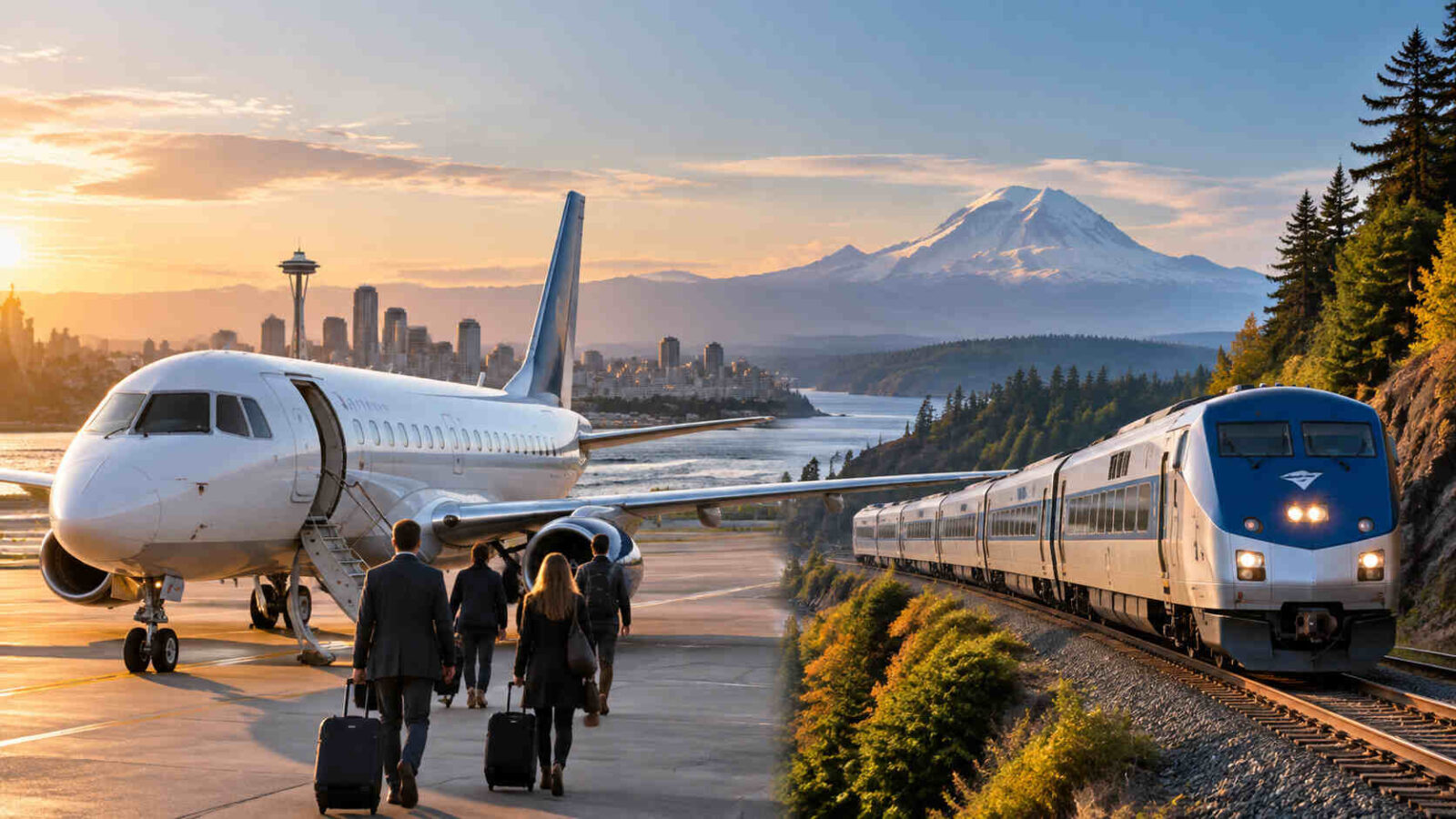 Seaport airlines  amtrak trains