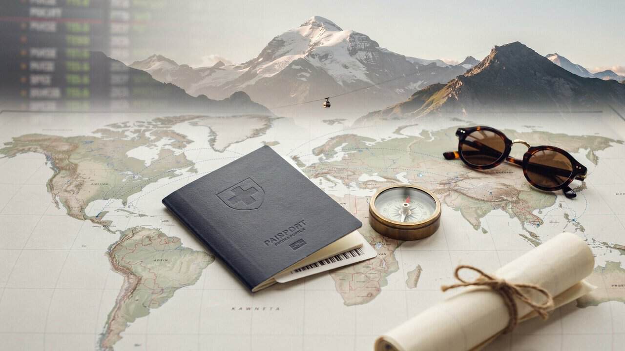 Swiss passport global travel access 2026 - travel and tour world Swiss passport ranking 2026 global travel mobility concept