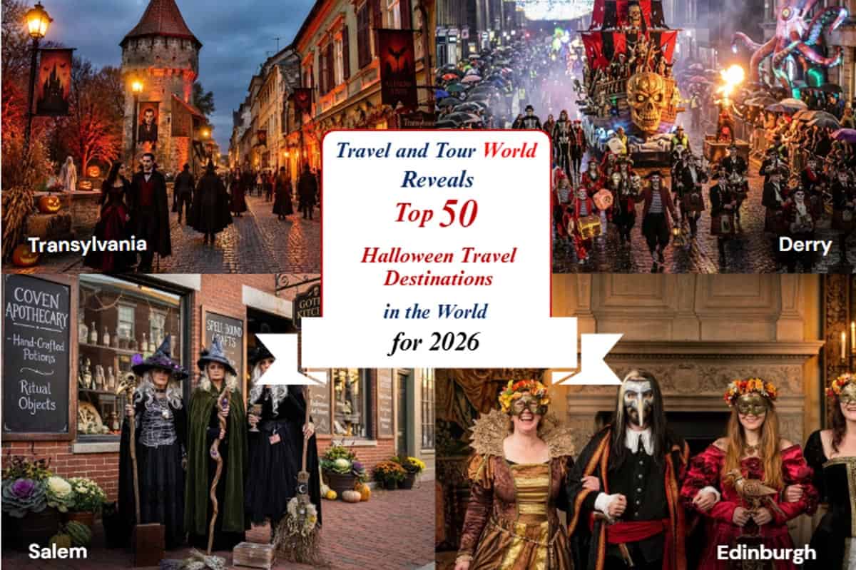 Travel and tour world reveals top 50 halloween destinations in the world for 2026 featuring haunted heritage, festivals and spooky travel experiences