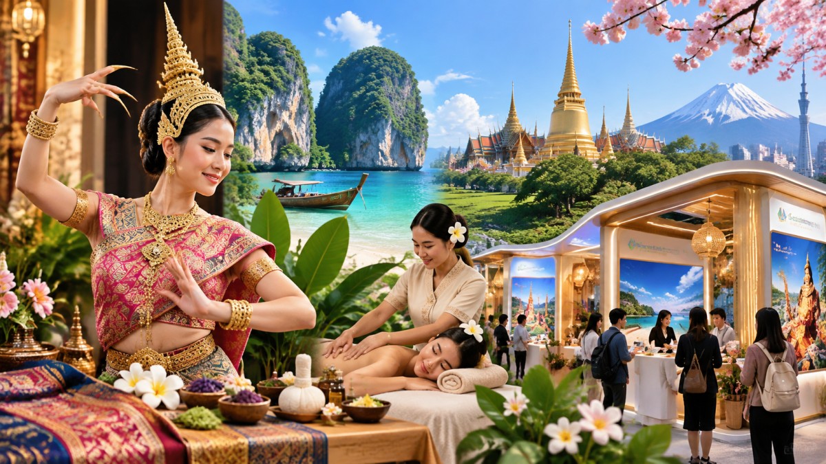 Thai dancer and spa massage
