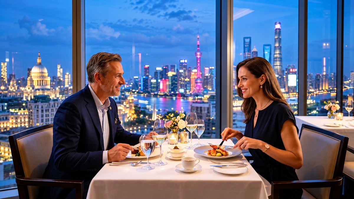 Traditional multi-course fine dining table arrangement featuring regional cutlery, porcelain dishware, and glassware across international gastronomic settings.